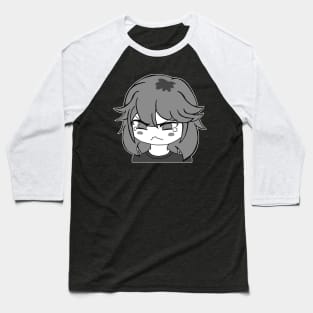 Funny Anime Manga Angry Pout Face Little Girl Cute Meme Baseball T-Shirt